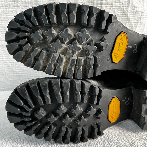 Georgia Boots Mens 7 Womens 8 Black Leather Lace Up Soft Toe Logger Work Sawyer - Picture 11 of 16